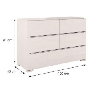 Obrazek Komoda Drewniana Bukowa 5s Skandica Sparta Biała