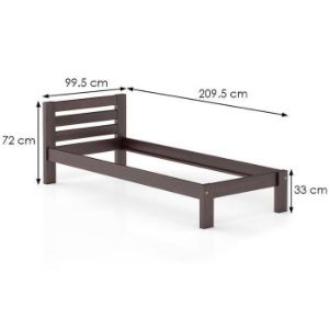 Obrazek Łóżko Sosna LK127–90x200 orzech
