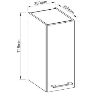 Obrazek Szafka kuchenna VIGO grafit mat 30G-72 1F