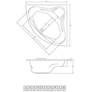 Obrazek Wanna symetryczna Samar 135/135