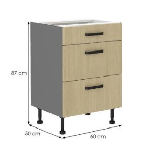 Obrazek Szafka kuchenna SCANDI jodełka/antracyt 60d 3s bb 