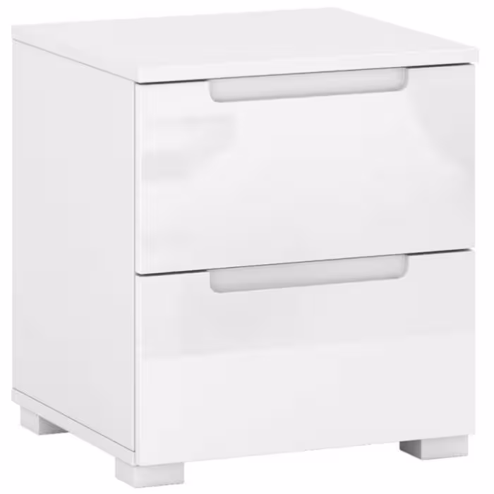 Stolik nocny Hill 2S biały połysk