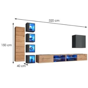 Obrazek Meblościanka Switch Xxvi Wotan/Grafit