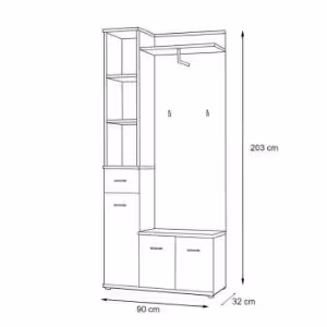 Obrazek Garderoba Armario II sonoma