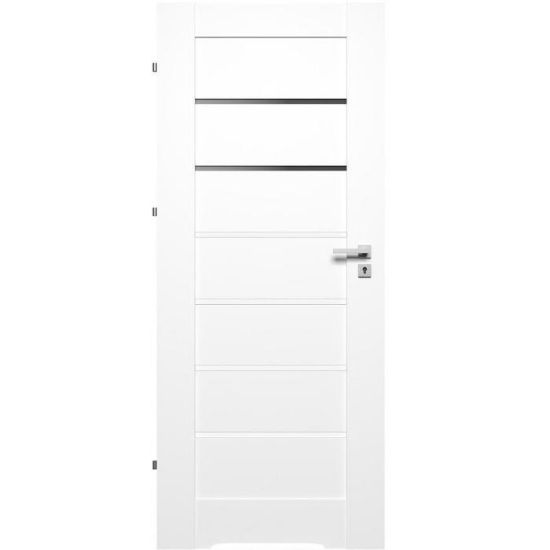 Obrazek Drzwi wewnętrzne CAMPE 2*6 80L Białe WC+PODC