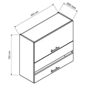 Obrazek Szafka kuchenna Kate w80grf/2 sd szary mat