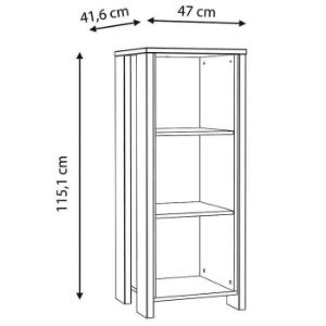 Obrazek Regał Symmach 2P Old-Wood Vinteage/Beton