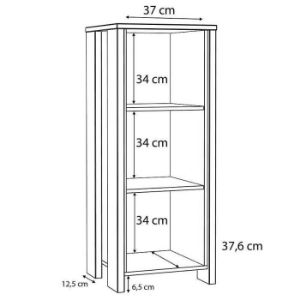 Obrazek Regał Symmach 2P Old-Wood Vinteage/Beton
