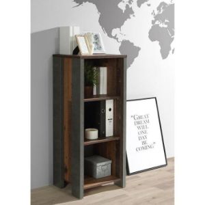 Obrazek Regał Symmach 2P Old-Wood Vinteage/Beton