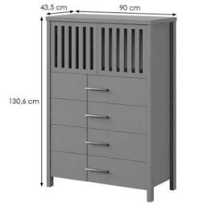 Obrazek Komoda Laura Lau2 Antracyt