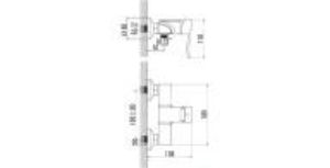 Obrazek Bateria natryskowa ścienna Atena CB33176C