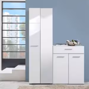 Obrazek Komoda Beny 2d1s Biały/Biały Połysk 11008609