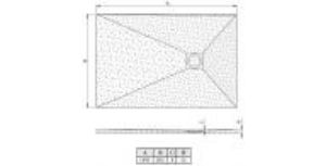 Obrazek Brodzik prostokątny Opal 180/80/2,6 czarny