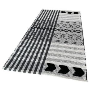 Obrazek Dywan bawełniany Chindi 0.8/1.5 Cr-1281 black/white