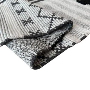 Obrazek Dywan bawełniany Chindi 0.8/1.5 Cr-1281 black/white