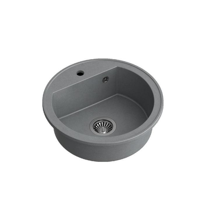 Zlew Cuba 210 Steingran szary 51x18 i syfon