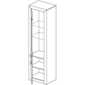 Obrazek Witryna Szkło Castel 04 Sonoma/Trufla Witryna Szkło Castel 04 Sonoma/Trufla