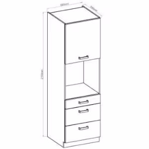 Obrazek Szafka kuchenna ARTISAN biały połysk 60DPS-210 3S 1F