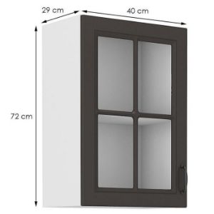 Obrazek Szafka kuchenna STILO grafit mat/biały 40gs-72 1f