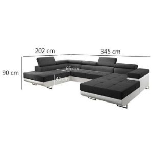 Obrazek Narożnik z funkcją spania Lotus U Orinoco 100+Madryt 120 lewostronny