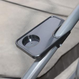 Obrazek Huśtawka ogrodowa szara rozkładana z moskitierą