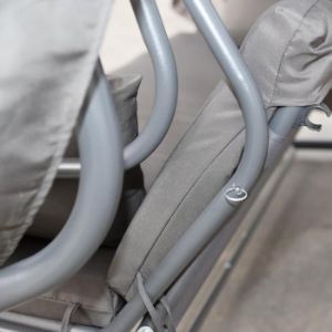 Obrazek Huśtawka ogrodowa szara rozkładana z moskitierą