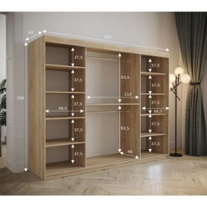 Obrazek Szafa Tapi 250 Dąb Sonoma/Niebieski