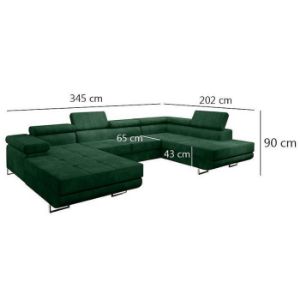 Obrazek Narożnik z funkcją spania Lotus U Kronos 19 prawostronny