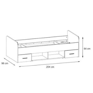 Obrazek Łóżko Dino dąb sonoma/biały