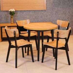 Obrazek Stół Gary 80 Dąb naturalny/czarny mat