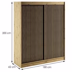 Obrazek Szafa Lamelo 1 180 Dąb Artisan/Czarny