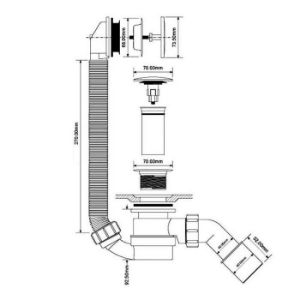 Obrazek Syfon wannowy HC2600CL