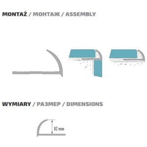 Obrazek Listwa aluminiowa owal 12/250 