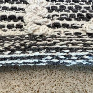 Obrazek Dywan bawełniany Chindi 0.8/1.5 Cr-1302 grey/white