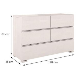 Obrazek  Komoda Drewniana Bukowa 5s Skandica Vestre Biała 