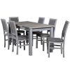 Obrazek Zestaw stół i krzesła Maurycy 1+6 st28 160x80+40 +W98 beton