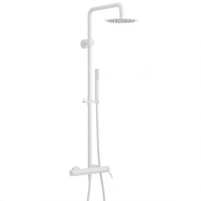 Zestaw prysznicowy Rain biały mat arex.1281wh