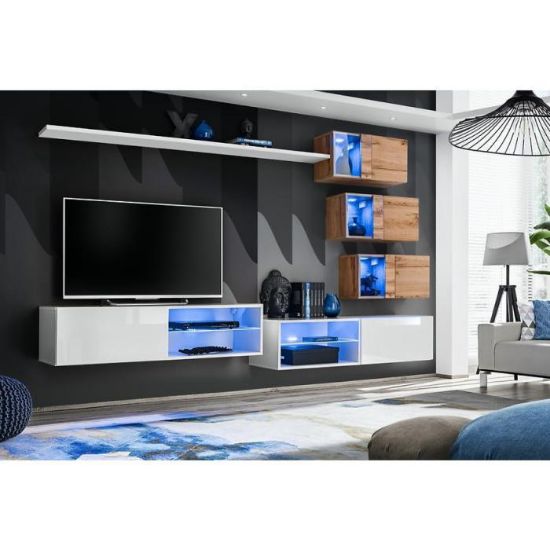 Obrazek Meblościanka Switch Xxiv Biały/Wotan 