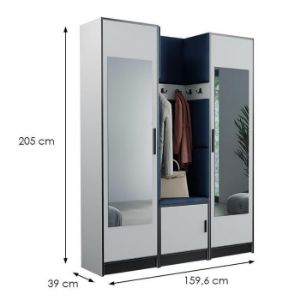 Obrazek Garderoba Roj 12 biała + Kronos 09 niebieska