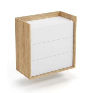 Obrazek Komoda Arka 3S hikora naturalna/biel alpejska