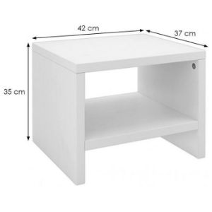 Obrazek Szafka nocna Sonia sosna bejca biała 