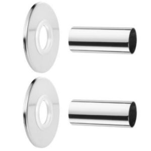 Obrazek Zestaw maskujący do podłączenia grzejnika chrom 