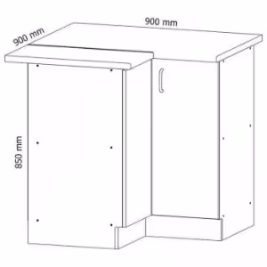 Obrazek Szafka kuchenna Sycylia  D90n biały/dąb lancelot