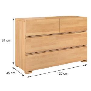 Obrazek  Komoda Drewniana Bukowa 4s Skandica Vestre Naturalny 