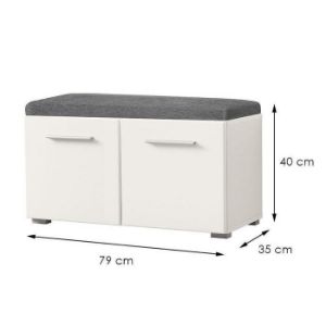 Obrazek Szafka na buty Beny 2d Biały/Biały Połysk 11008567