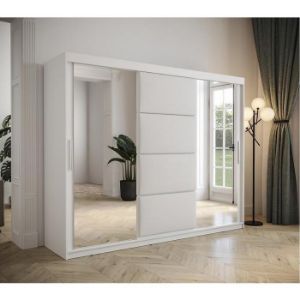 Obrazek Szafa Tapi 250 Biały/Ekoskóra Biała