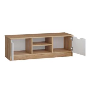 Obrazek Szafka RTV Tymeo 2d D.Craft Złoty/Biały Połysk