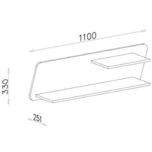Obrazek Półka Delta DL13 dąb/antracyt