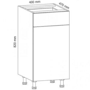 Obrazek Szafka kuchenna Gardena D40S1 white