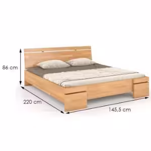 Obrazek Łóżko bukowe Skandica Sparta maxi 140X200 cm. naturalny 